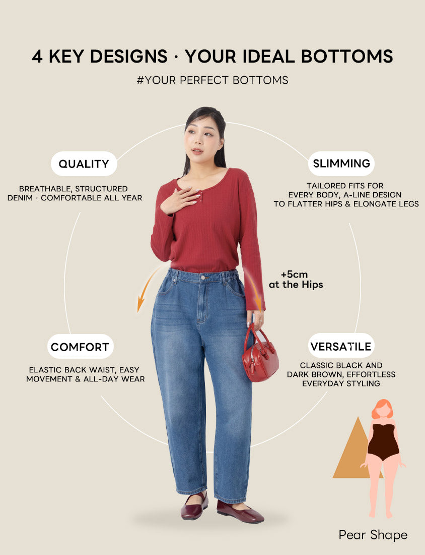 Pear-Shaped Friendly! Perfect Fit Plus Size Boyfriend Jeans