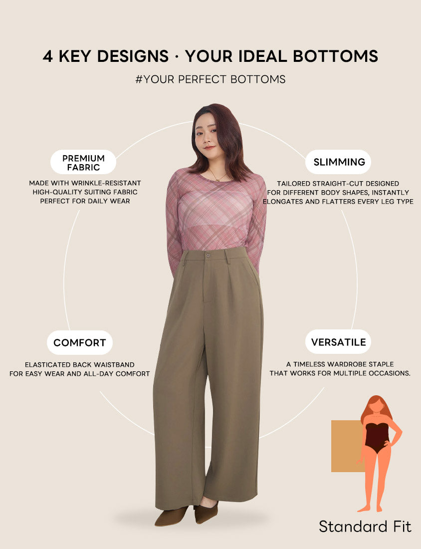 MISS. Standard Perfect Fit Wrinkle Resistant Straight Cut Trousers