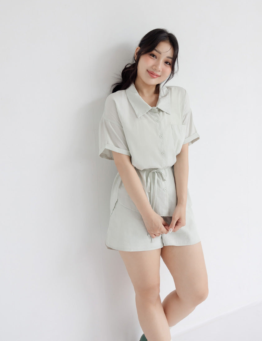 Airy Silky Linen Blend Shorts