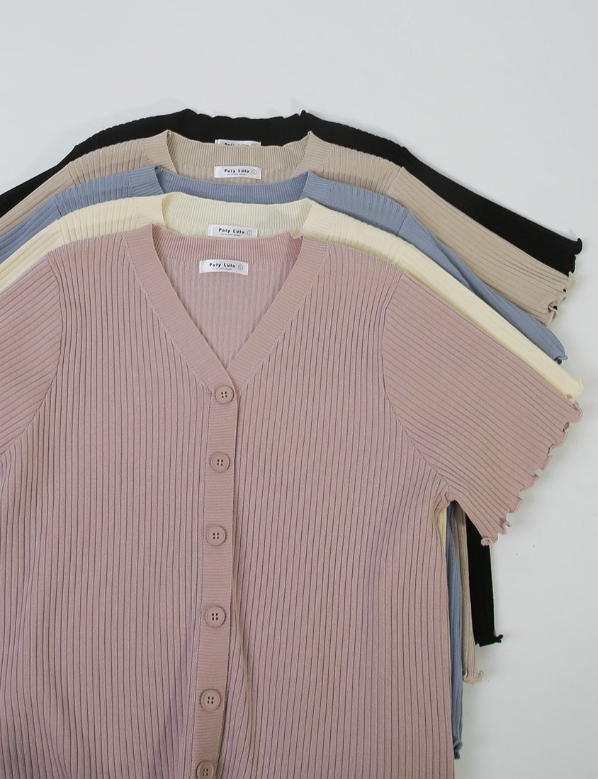 Cooling Lyocell Faux Button Plus Size Knit Top