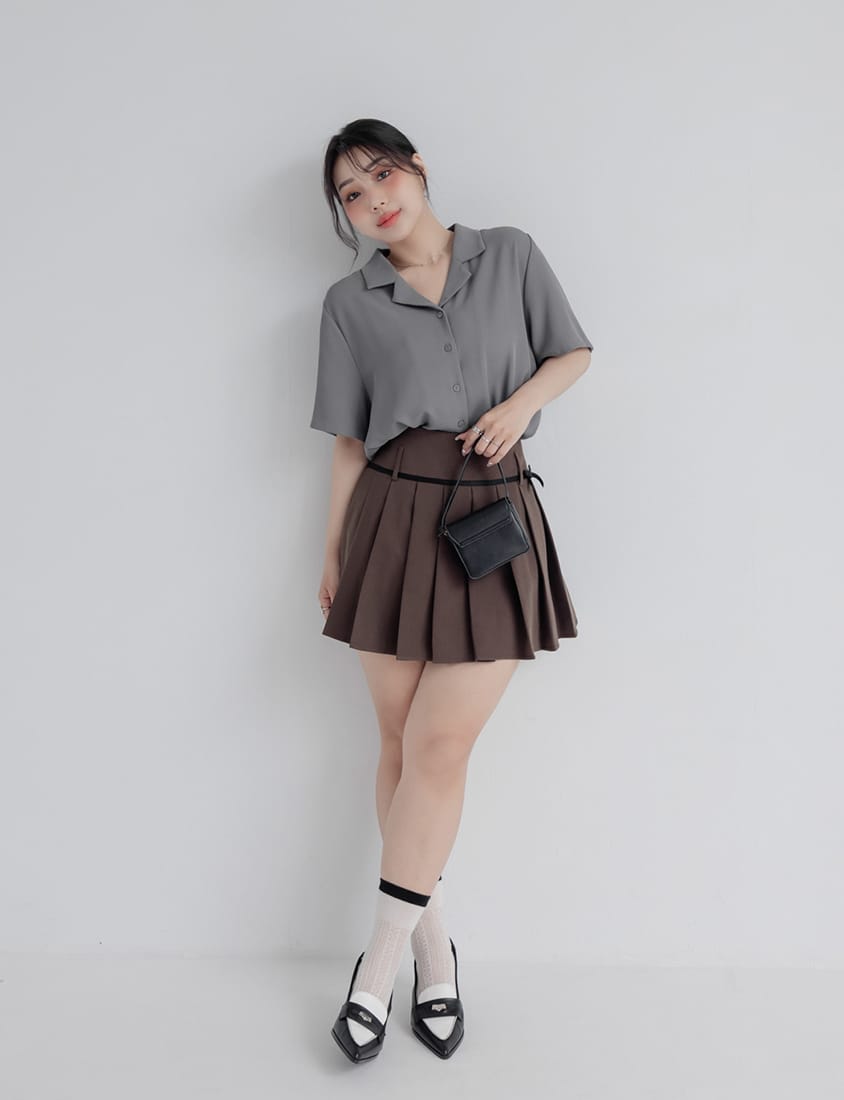 MISS. Silky Cool Oversize Cuban Collar Plus Size Shirt (Unisex)