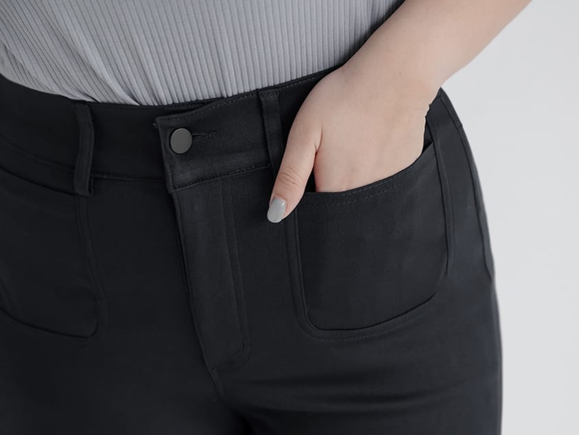 Tummy-Flattering Plus Size Slimming Pants (Single Button)
