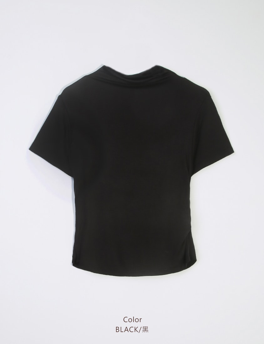MUA! Sheer Tencel Wool Mock-Neck Plus Size Top