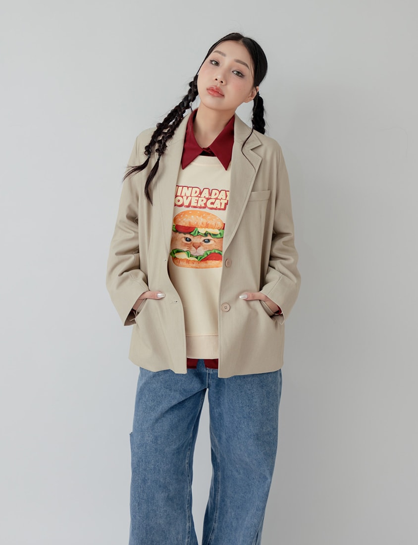 Minimal Versatile Plus Size Tailored Blazer