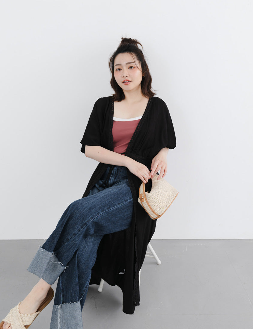 Bold Cuffed Plus Size Flare Jeans