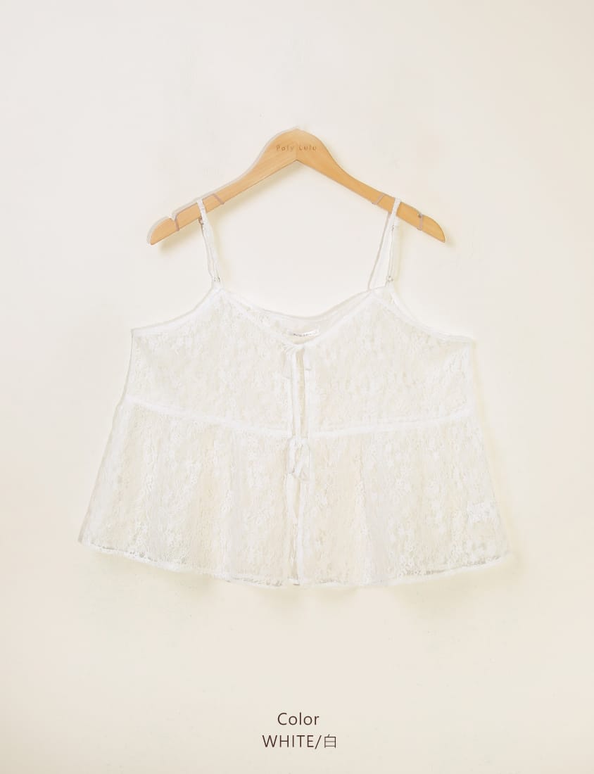Adjustable Lace Front Tie Plus Size Cami