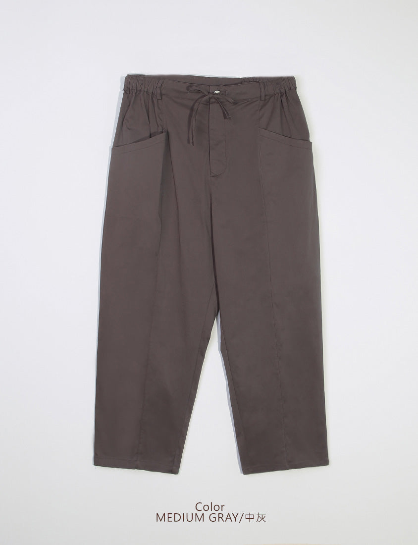 Utility Side-Tie Big Pocket Plus Size Boyfriend Pants