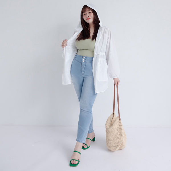 UV PRO+ Lightweight Functional Longline Utility Plus Size Jacket