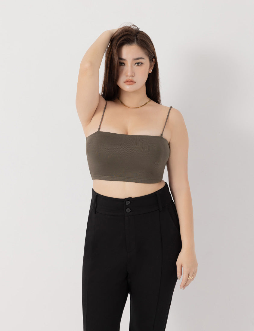 Pobra Tencel Wool Plus Size Bandeau Bra Top (With Padding)