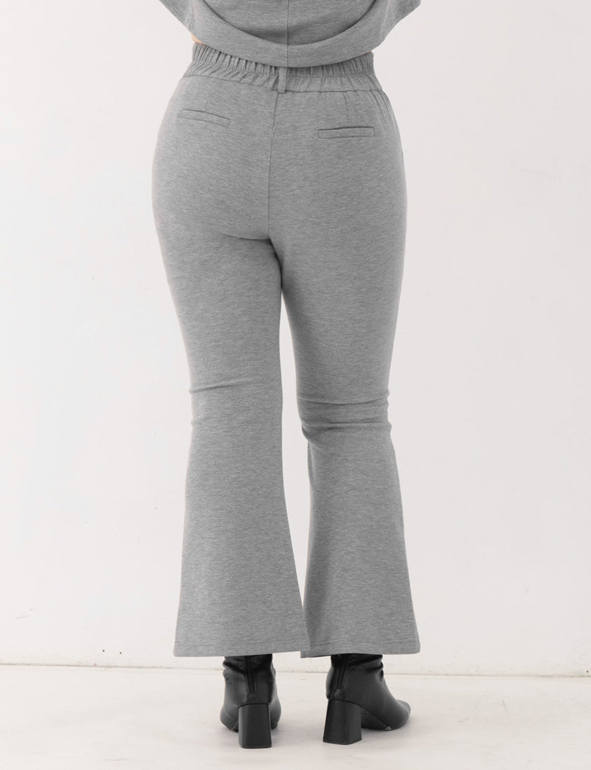 MUA! Sexy Space Cotton Front Slit Plus Size Flare Pants