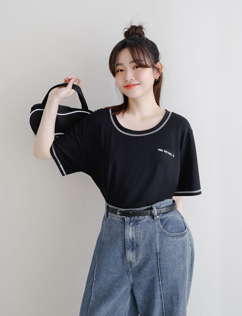 COOL PRO+ Color-Block Plus Size Print Tee