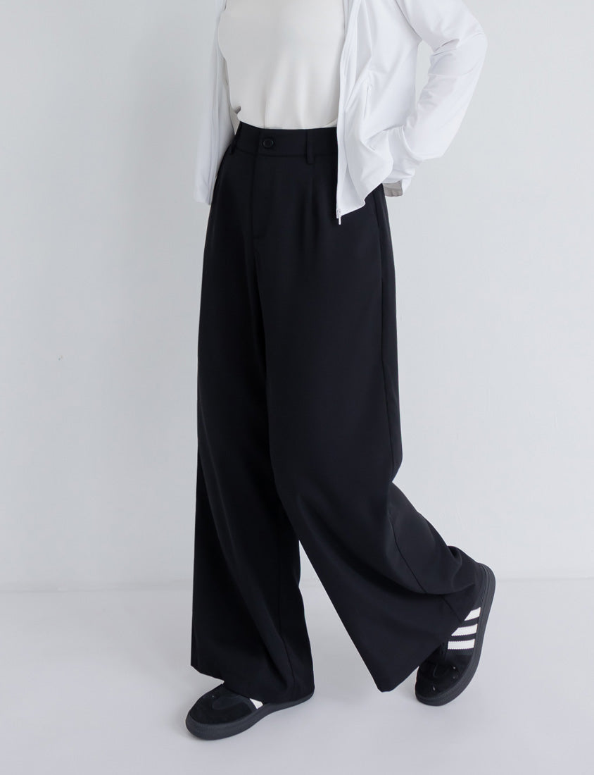 Sophisticated Pleated Drawstring Plus Size Tailored Pants