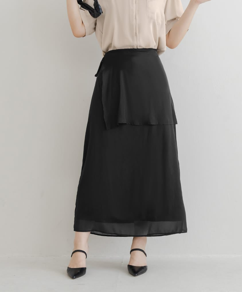 Fairy Two-Piece Sheer Plus Size Maxi Skirt (with Inner Skirt)