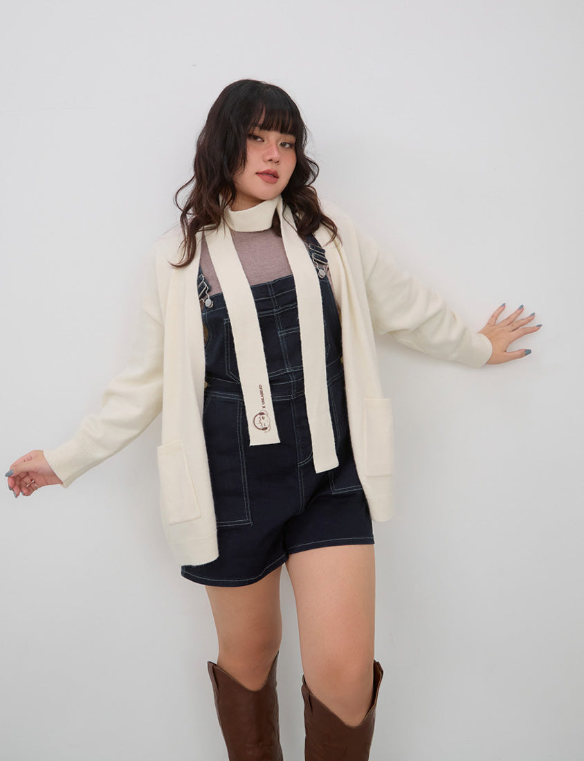 Adjustable Multi-Pocket Denim Plus Size Overalls Shorts