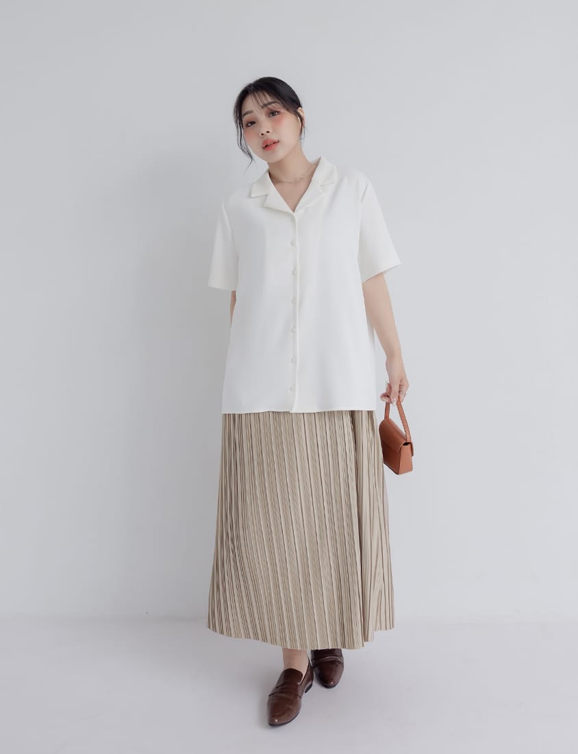 MISS. Silky Cool Oversize Cuban Collar Plus Size Shirt (Unisex)