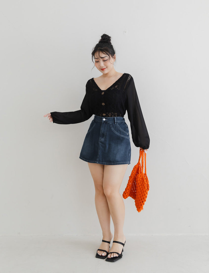 Bohemian Sheer Knit Plus Size Cover Up