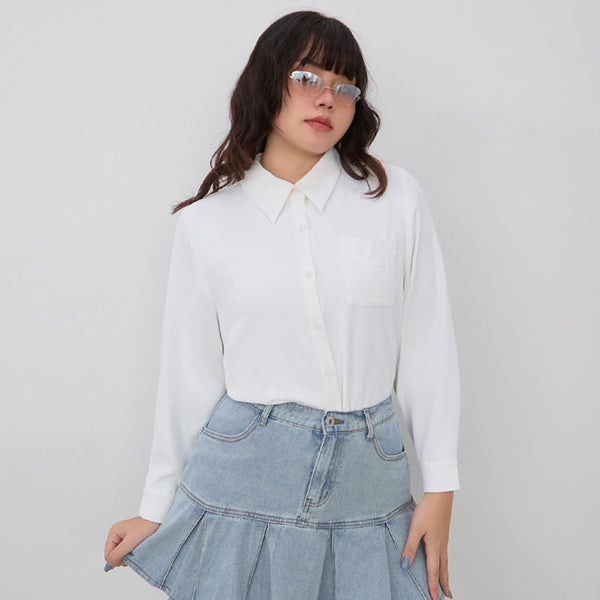 Versatile Wrinkle-Resistant Oversized Plus Size Long Sleeve Shirt (Unisex)