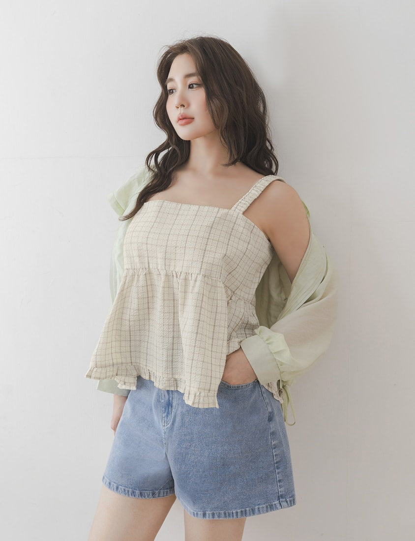 Semi-Sheer Drawstring Hem Hooded Plus Size Jacket