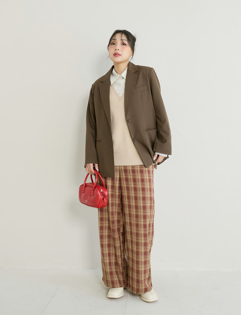 Versatile Multicolor V-Neck Mid-Length Plus Size Knit Vest