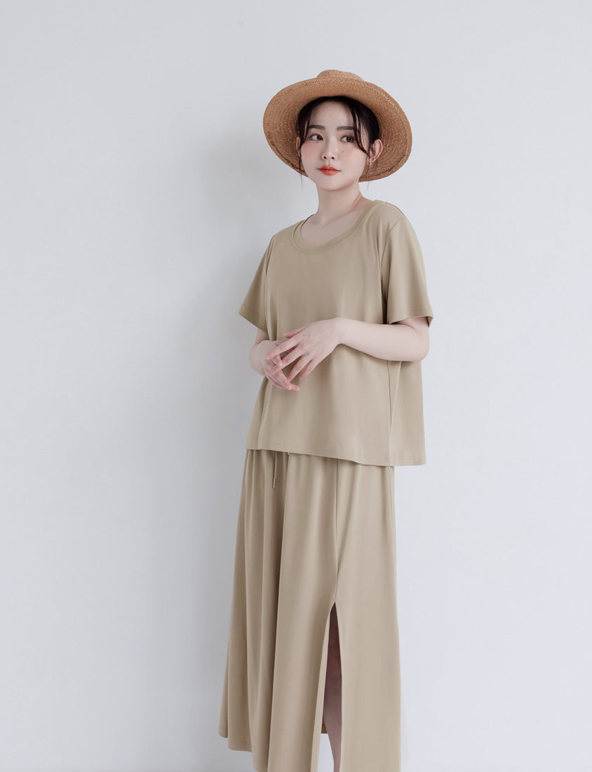 Silky Cool Liquid Touch Cotton Short Sleeve Plus Size Tee