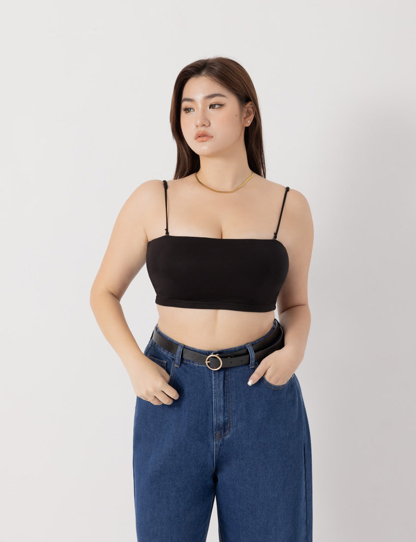 Pobra Tencel Wool Plus Size Bandeau Bra Top (With Padding)