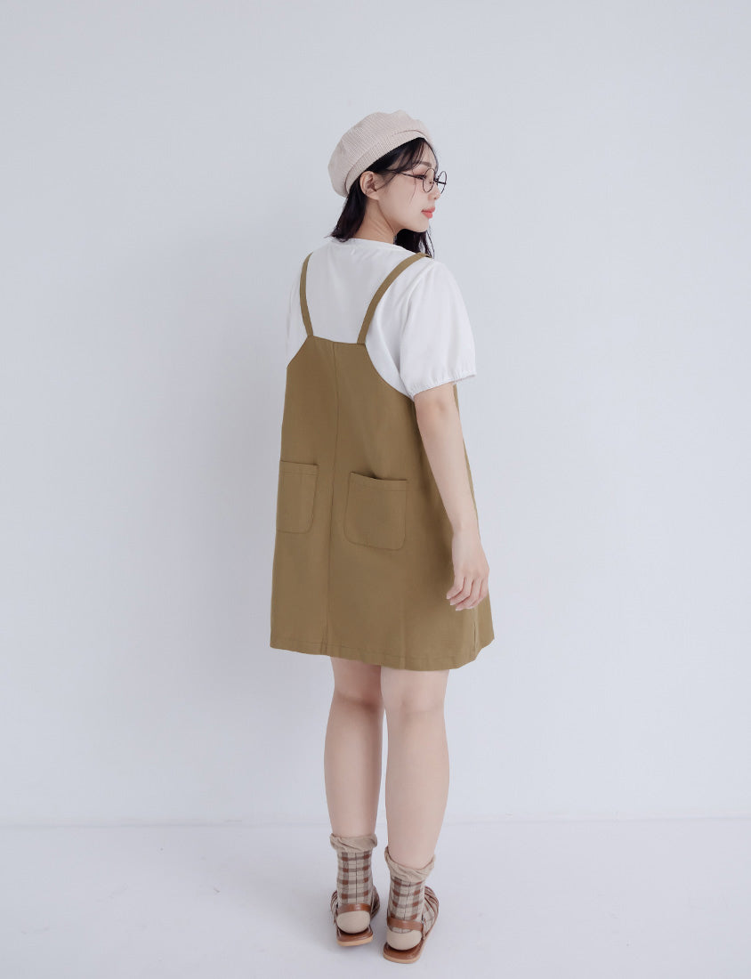 Classic Faux Two-Piece Strap Plus Size Dress