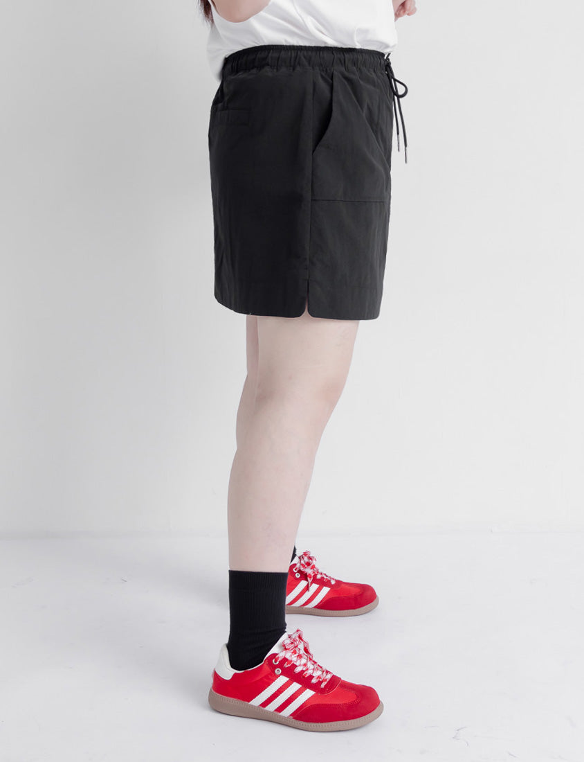 Unique PO’NYO Cargo Elastic Waist Plus Size Short Skirt (with Shorts)