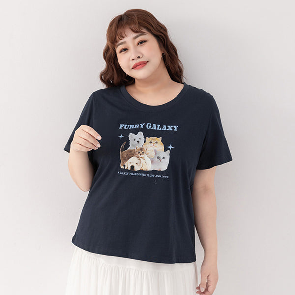 Adorable Pets Planet Plus Size Graphic Tee