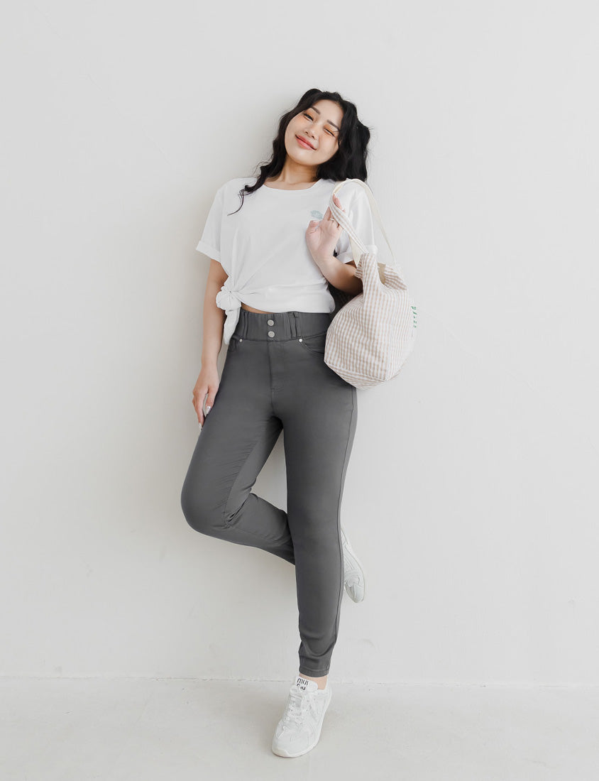 Cooling Elastic Wide Waistband Long Pants
