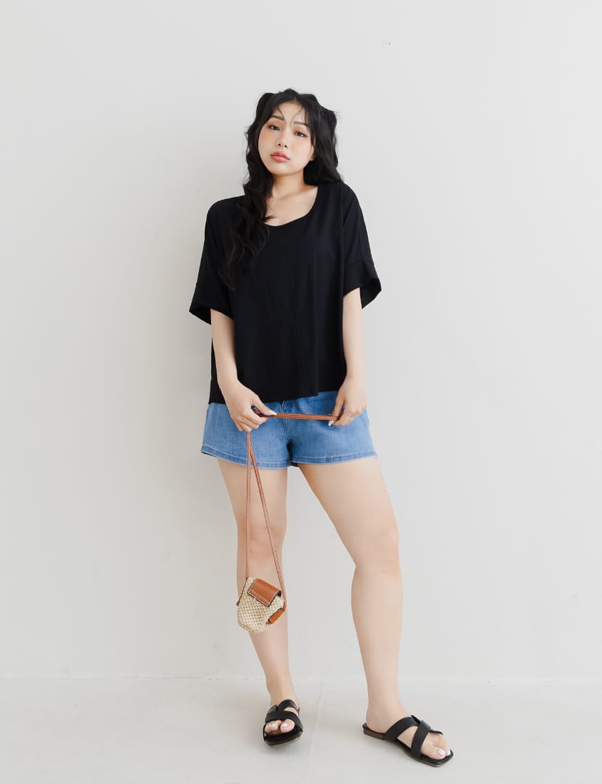 COOL PRO+ Contrast Stitch Plus Size Batwing Tee