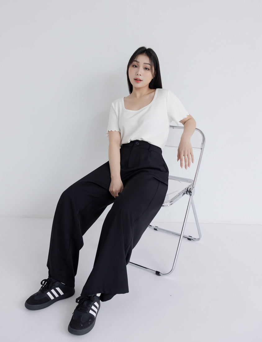 Sophisticated Pleated Drawstring Plus Size Tailored Pants