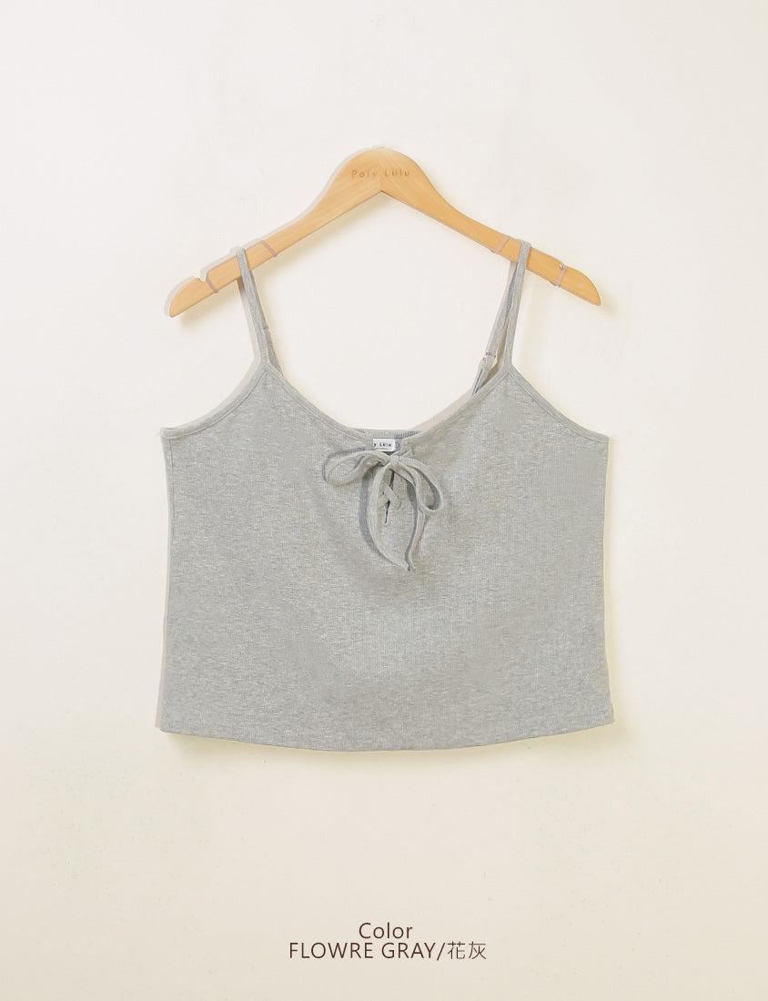 MUA! Ribbed Cross-Tie Adjustable Plus Size Cami Top
