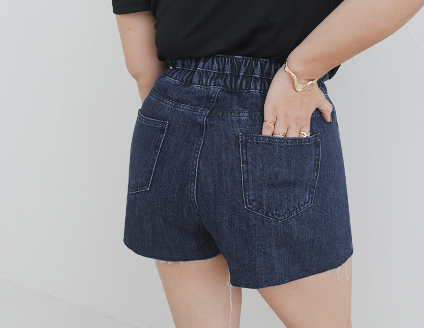 MUA! Edgy Raw-Hem Distressed Plus Size Denim Shorts