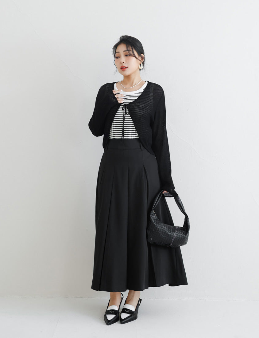 MISS. Lyocell Icy Silk Knit Plus Size Cropped Cardigan