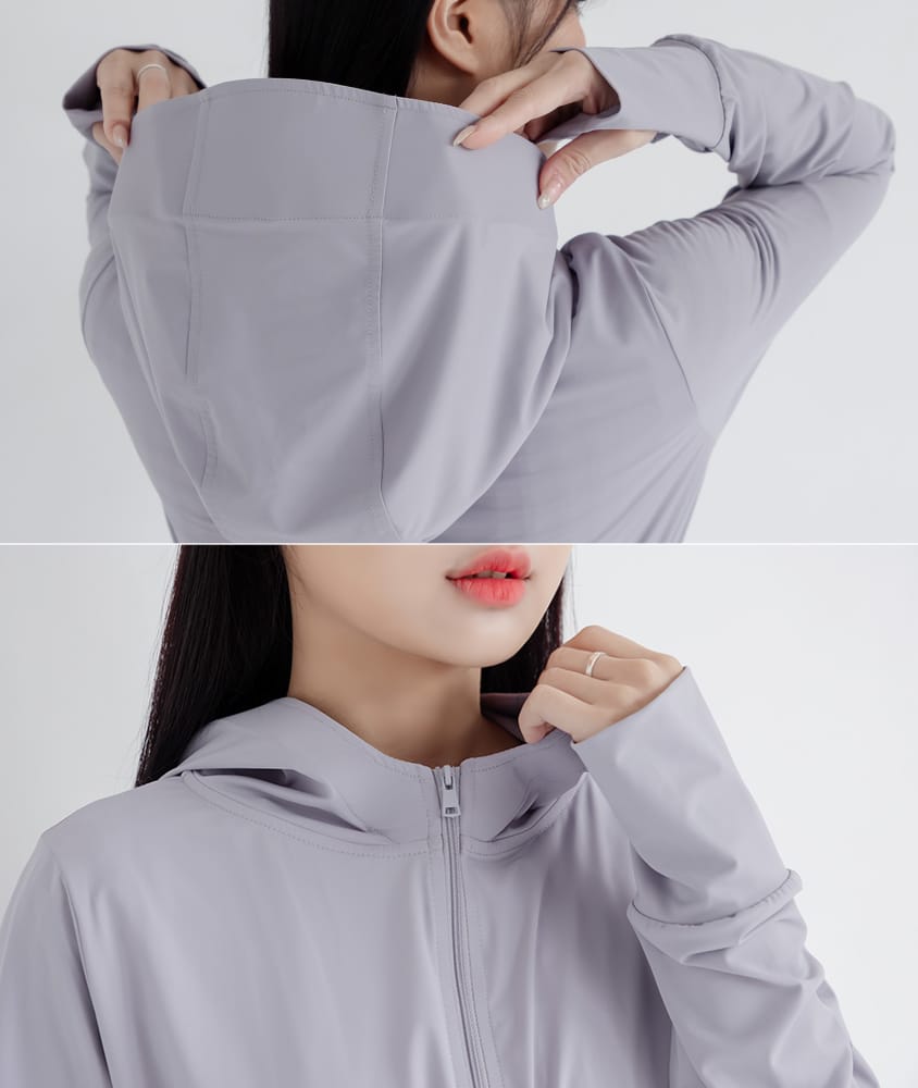 UV PRO+ Cooling Tech Sun Protection Plus Size Longline Jacket