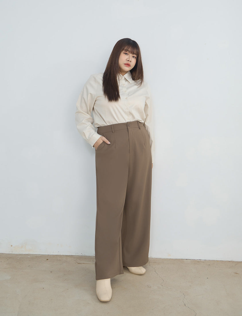 MISS. Apple-Shaped Friendly! Perfect Fit Wrinkle Resistant Straight Cut Trousers