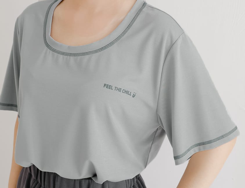 COOL PRO+ Color-Block Plus Size Print Tee