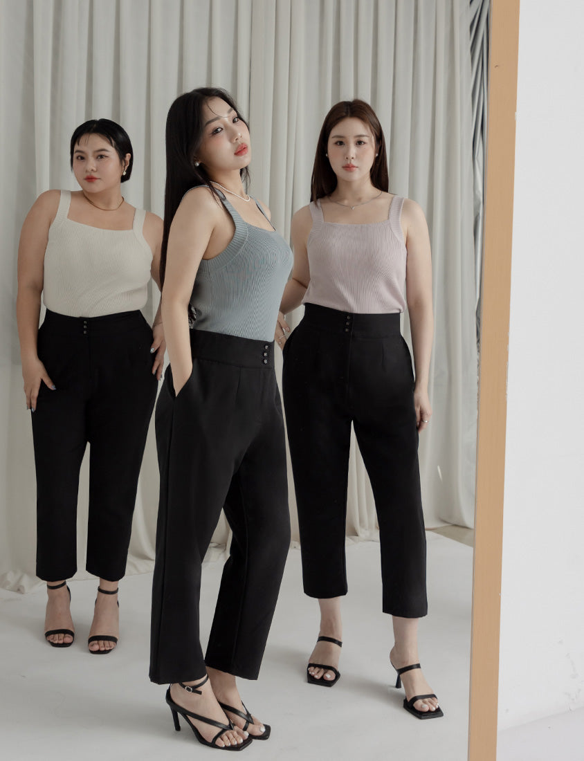 MISS. Ice Silk Lyocell Bra Bulges Support Knit Plus Size Tank Top