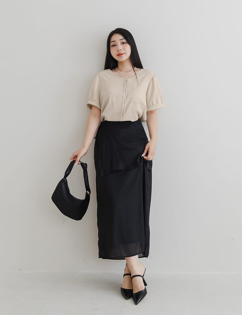 Fairy Two-Piece Sheer Plus Size Maxi Skirt (with Inner Skirt)