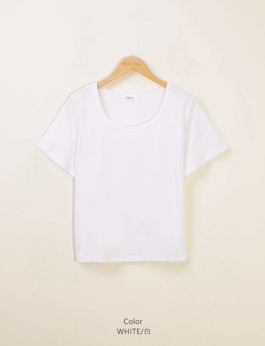 U-Neck Multicolor Plus Size Comfy Slim Tee