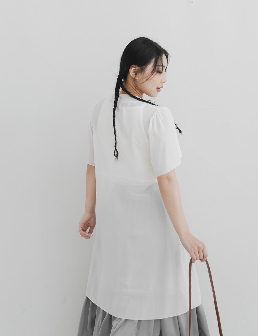 Sheer Vacation-Style Plus Size Long Cover-Ups (with Waist Tie)