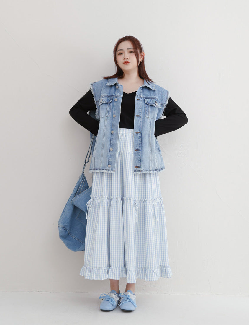 V-Neck Slim Fit Plus Size Long Sleeve Tee