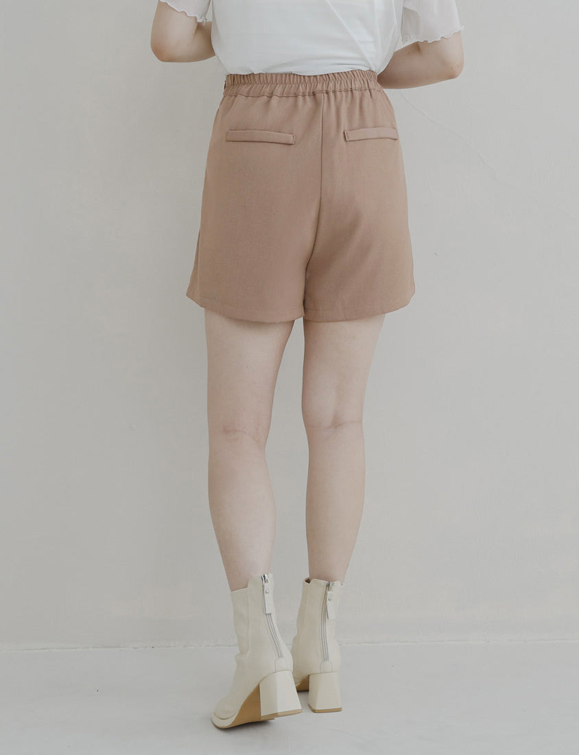 MISS. Latte Series Waistband Twill Plus Size Shorts