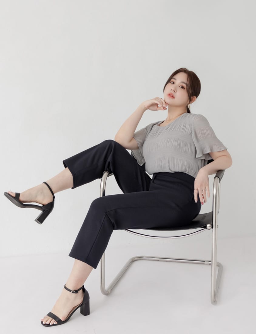 MISS. Waist-Sculpting Slimming Plus Size Straight Tailored Pants