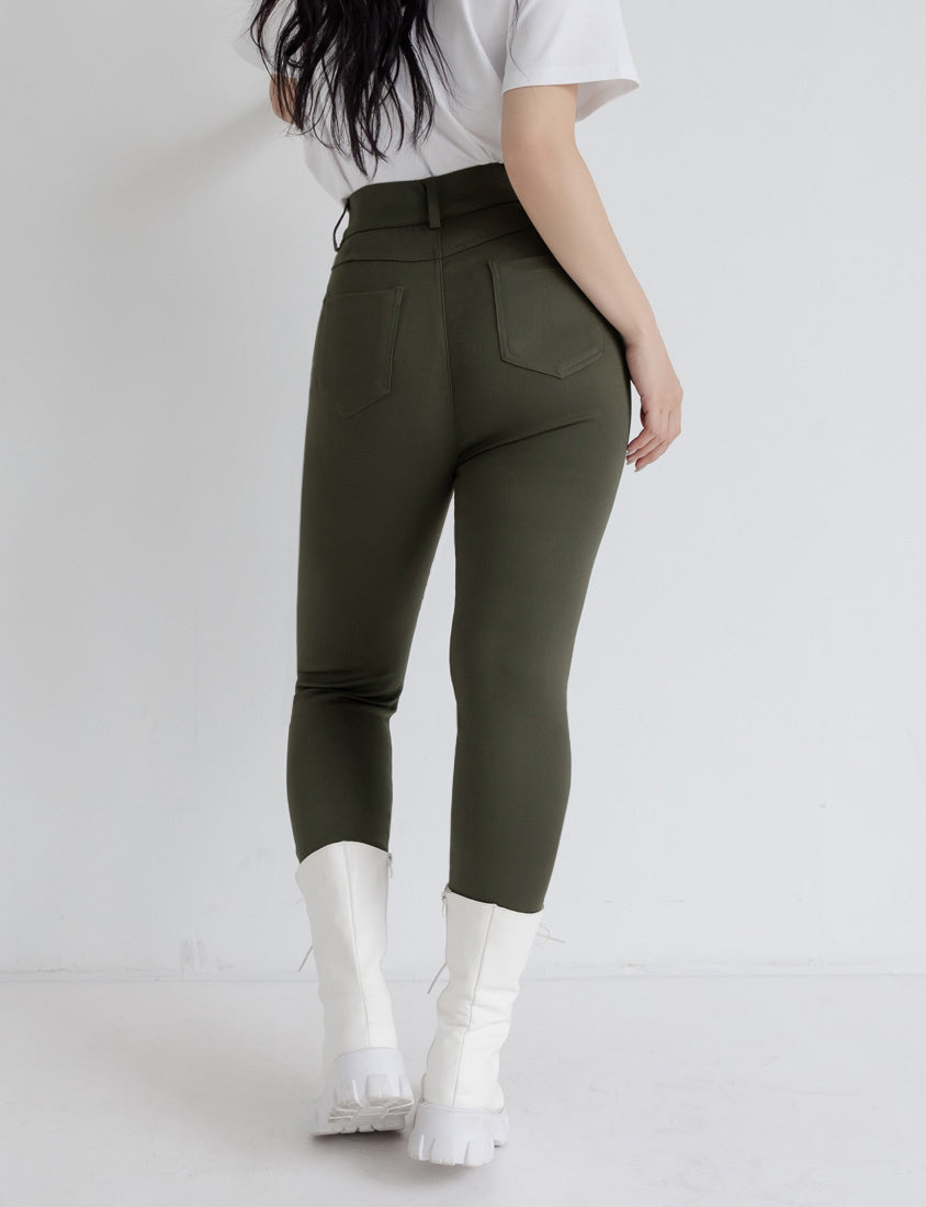 Tummy-Flattering Plus Size Slimming Pants (Single Button)