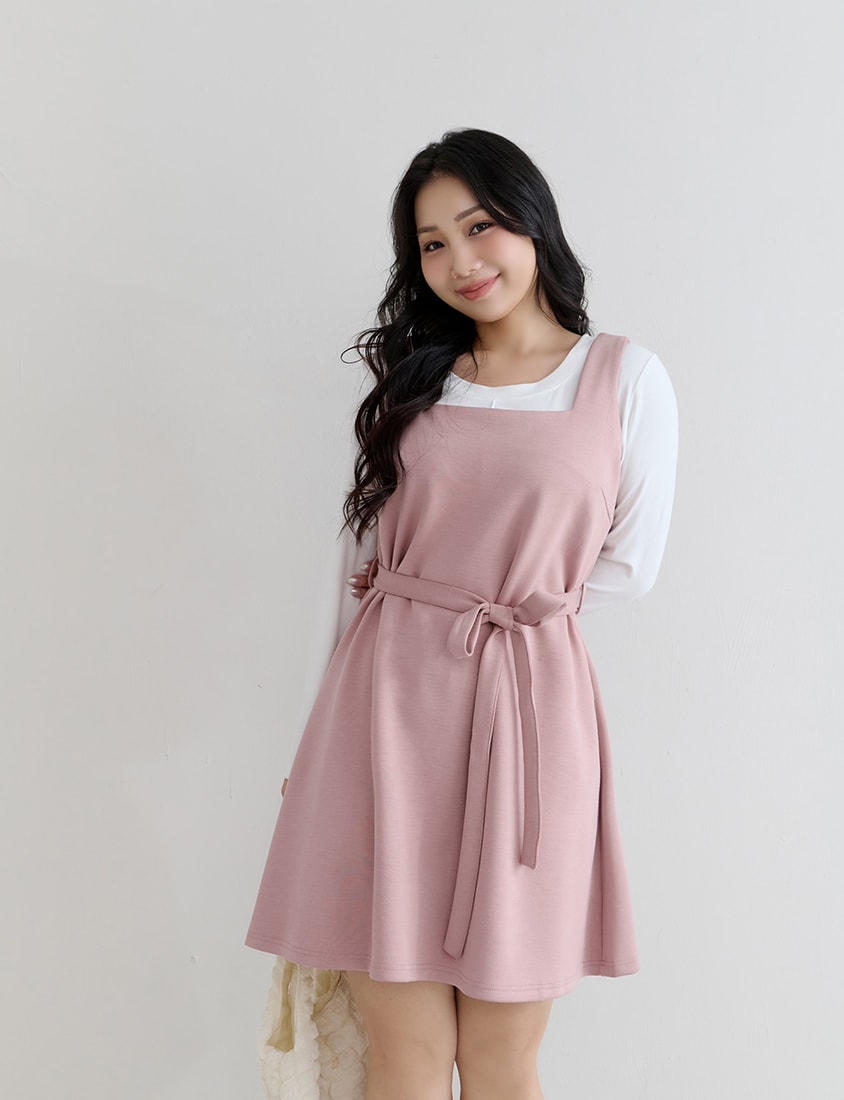 Crewneck 3D Pleated Plus Size Long Sleeve Tee