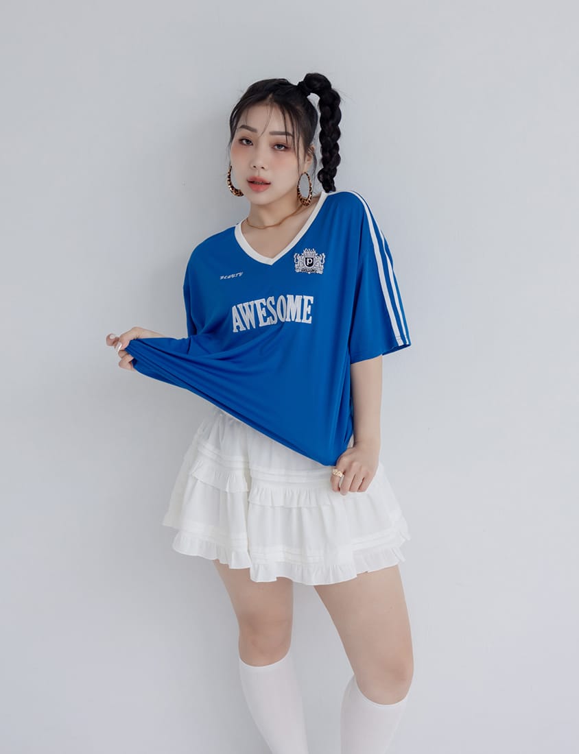 MUA! Ruffled Elastic Waist Plus Size MiniSkirt