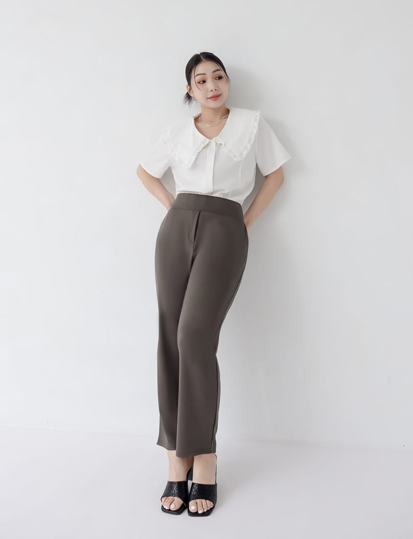 MISS. Waist-Sculpting Slimming Plus Size Straight Tailored Pants