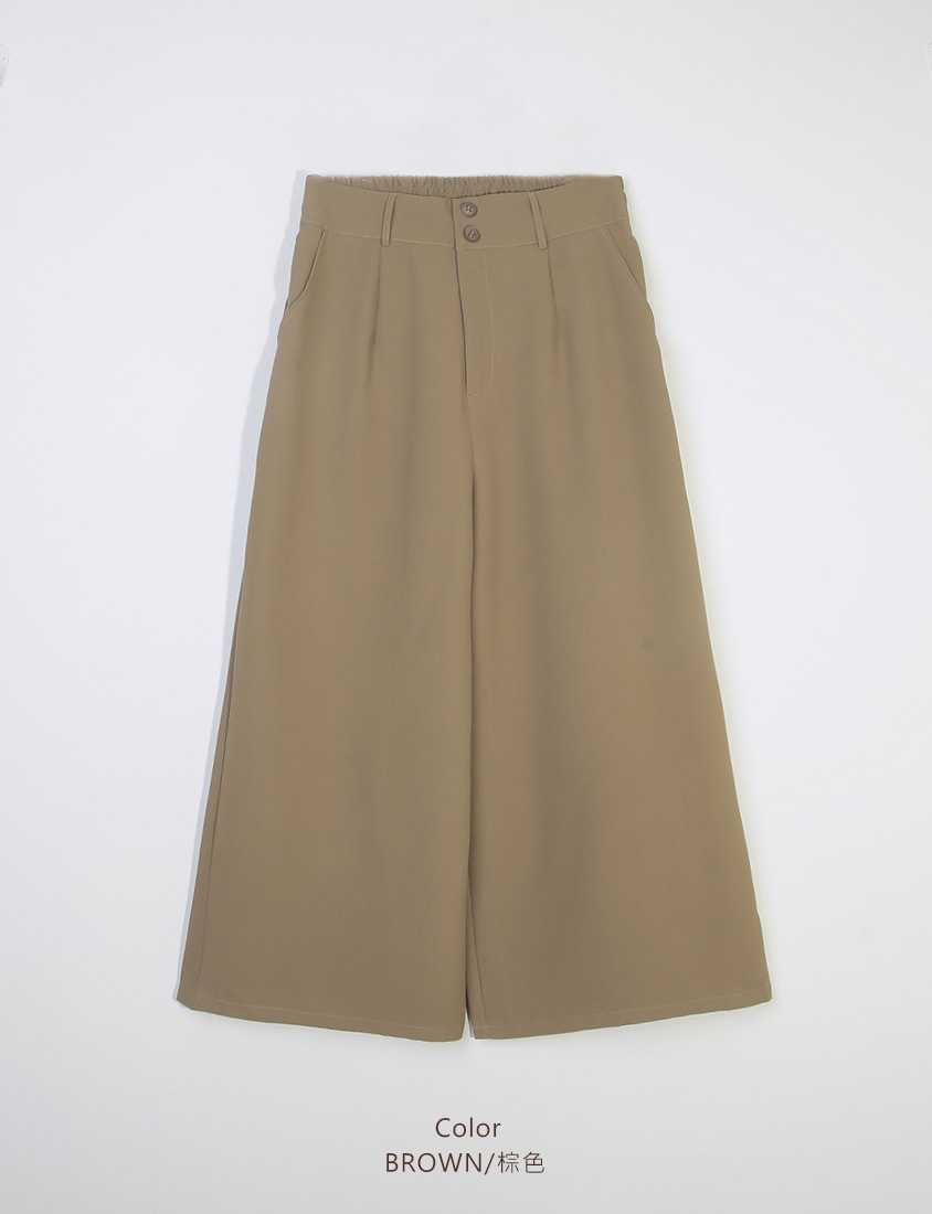 MISS. Pear-Shaped Friendly Wrinkle-Resistant Plus Size Wide Leg Trousers