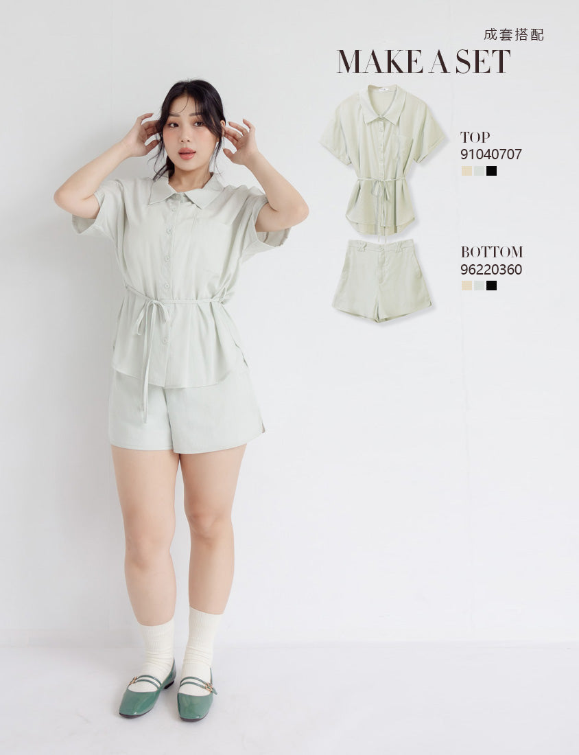 Airy Silky Linen Blend Shorts